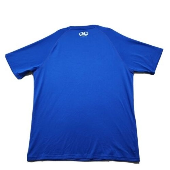 Under Armour Shirt Mens 2XL Blue TShirt Solid Regular CoupeHeatGear Shor… - Picture 11 of 16